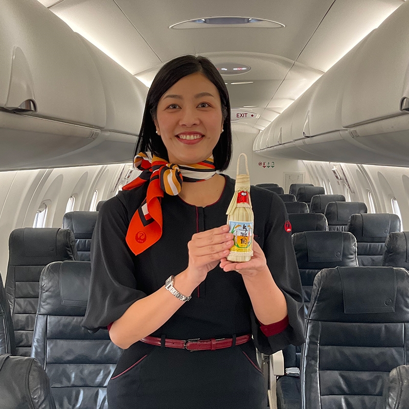 【RAC機内販売商品】琉球泡盛 花酒　与那国 クバ巻き60度 100ml